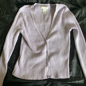 Purple button up h&m shirt